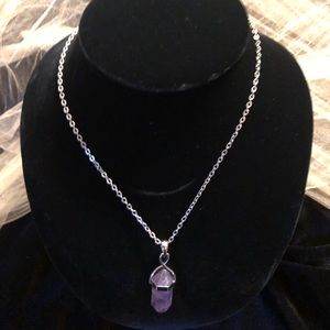 Purple stone necklace